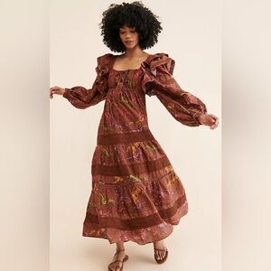 FARM Rio Long Sleeve Maxi Dress, MED